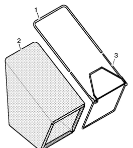 Bag Assembly Diagram and Parts List for 22855X29A 1996 Briggs and Stratton Lawn Mower